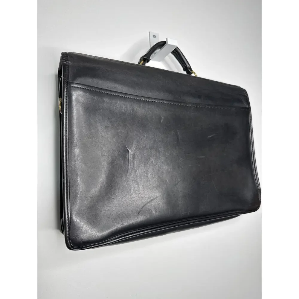 Vintage Coach 5353 Black Leather Metropolitan Briefcase Made in USA